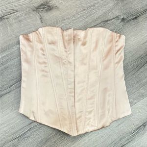 Zara Satin Effects Corset Top Sz S